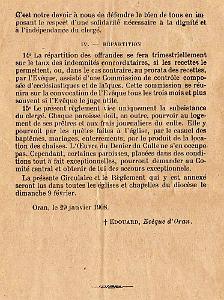 LE DENIER DU CULTE A ORAN 29 JANVIER 1908 (6)